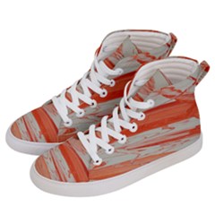 Orange Swirl Women s Hi-top Skate Sneakers by WILLBIRDWELL