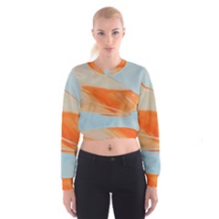 Orange And Blue Cropped Sweatshirt by WILLBIRDWELL