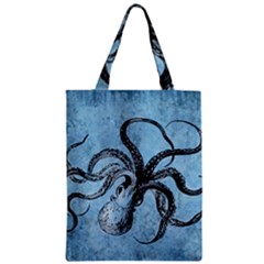 Vintage Octopus  Zipper Classic Tote Bag by Valentinaart
