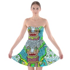 Cosmic Planet Angel Strapless Bra Top Dress by chellerayartisans