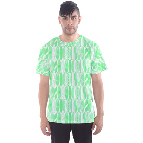 Bright Lime Green Colored Waikiki Surfboards  Men s Sports Mesh Tee by PodArtist