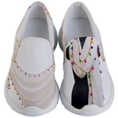 Indiahandycrfats Women Fashion White Dupatta With Multicolour Pompom All Four Sides For Girls/women Kid s Lightweight Slip Ons by Indianhandycrafts