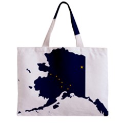 Flag Map Of Alaska Zipper Mini Tote Bag by abbeyz71