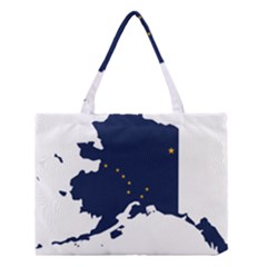 Flag Map Of Alaska Medium Tote Bag by abbeyz71
