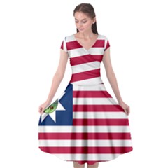 Flag Of Vermont, 1837-1923 Cap Sleeve Wrap Front Dress by abbeyz71
