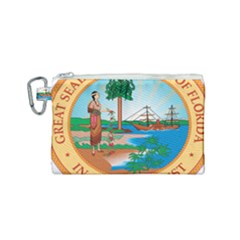 Great Seal Of Florida, 1900-1985 Canvas Cosmetic Bag (small) by abbeyz71