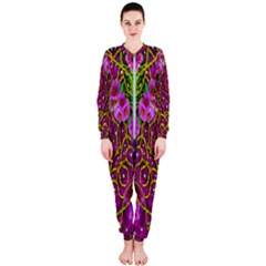 Star Of Freedom Ornate Rainfall In The Tropical Rainforest Onepiece Jumpsuit (ladies)  by pepitasart
