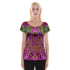 Star Of Freedom Ornate Rainfall In The Tropical Rainforest Cap Sleeve Top by pepitasart