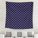 Little  Dots Navy Blue Square Tapestry (Large) View2
