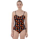 Girl With Roses And Anchors Black Sweetheart Tankini Set