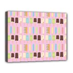 Candy Popsicles Pink Canvas 14  x 11  (Stretched)