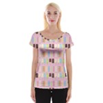 Candy Popsicles Pink Cap Sleeve Top