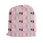 Candy Popsicles Pink Drawstring Pouch (XXL)