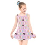 Candy Popsicles Pink Kids  Skater Dress Swimsuit