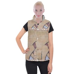 Circle Women s Button Up Vest by vintage2030
