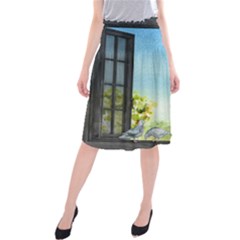 Town 1660455 1920 Midi Beach Skirt by vintage2030