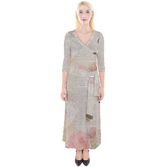 Background 1227545 1280 Quarter Sleeve Wrap Maxi Dress by vintage2030