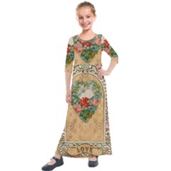 Valentine 1171144 1920 Kids  Quarter Sleeve Maxi Dress by vintage2030