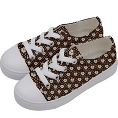 Texture Background Pattern Kids  Low Top Canvas Sneakers