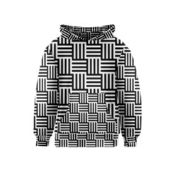 Basket Black Lines Stripes White Kids  Pullover Hoodie by Sapixe