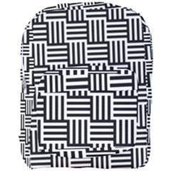 Basket Black Lines Stripes White Full Print Backpack by Sapixe