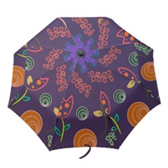 Background Decorative Floral Folding Umbrellas