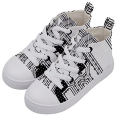 Seamless Pattern Texture Background Kid s Mid-top Canvas Sneakers