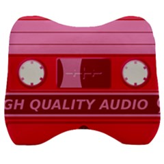 Red Cassette Velour Head Support Cushion by vintage2030