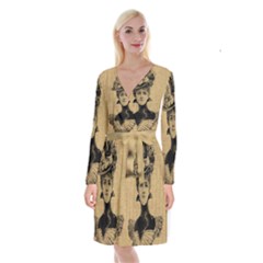 Vintage 1060197 1920 Long Sleeve Velvet Front Wrap Dress by vintage2030