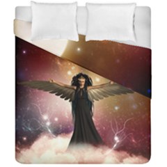 Awesome Dark Fairy In The Sky Duvet Cover Double Side (california King Size) by FantasyWorld7