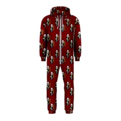 Panda With Bamboo Red Hooded Jumpsuit (kids) by snowwhitegirl