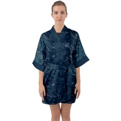 Retro Space Pattern Quarter Sleeve Kimono Robe by JadehawksAnD