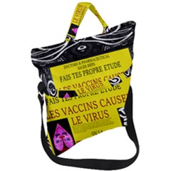 Ronald Story Vaccine Mrtacpans Fold Over Handle Tote Bag by MRTACPANS