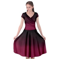 Ombre Cap Sleeve Wrap Front Dress by Valentinaart