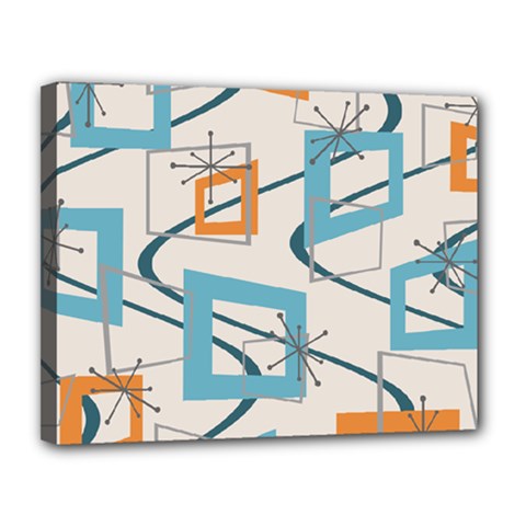 Minimalist Wavy Rectangles Canvas 14  X 11  (stretched)