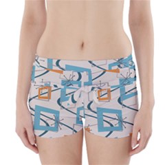 Minimalist Wavy Rectangles Boyleg Bikini Wrap Bottoms by KayCordingly