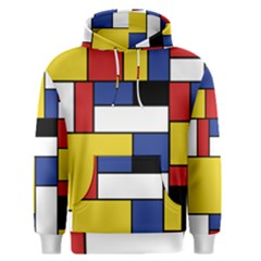 Mondrian Geometric Art Men s Pullover Hoodie by KayCordingly