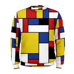 Mondrian Geometric Art Men s Sweatshirt by KayCordingly