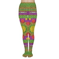 Flowers In Rainbows For Ornate Joy Tights by pepitasart