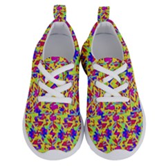 Multicolored Linear Pattern Design Running Shoes by dflcprints
