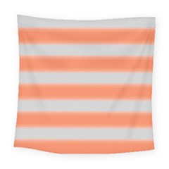 Bold Stripes Orange Pattern Square Tapestry (large) by BrightVibesDesign