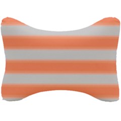 Bold Stripes Orange Pattern Seat Head Rest Cushion by BrightVibesDesign