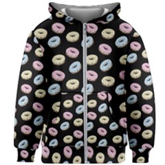 Donuts Pattern Kids Zipper Hoodie Without Drawstring by Valentinaart