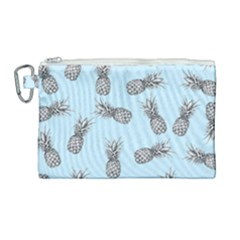 Pineapple Pattern Canvas Cosmetic Bag (large) by Valentinaart