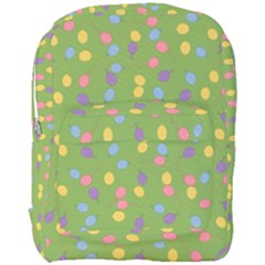 Balloon Grass Party Green Purple Full Print Backpack by Simbadda