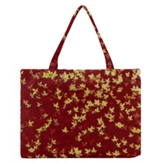 Background Design Leaves Pattern Zipper Medium Tote Bag by Simbadda