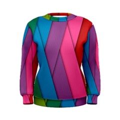 Abstract Background Colorful Strips Women s Sweatshirt by Simbadda