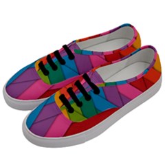 Abstract Background Colorful Strips Men s Classic Low Top Sneakers by Simbadda