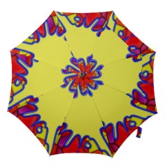 Embroidery Dab Color Spray Hook Handle Umbrellas (small) by Simbadda
