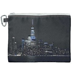New York Skyline New York City Canvas Cosmetic Bag (xxl) by Celenk